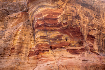 Surface of mountains around Petra valley. Jordan, Petra