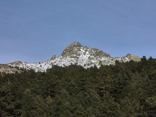 Winter in the valley of La Barranca in the National Park of the Sierra de Guadarrama. Madrid's community. Spain