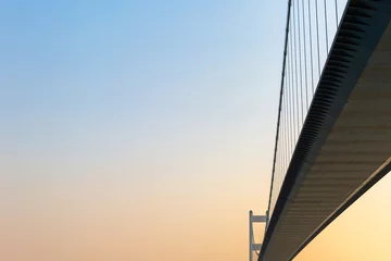 Zelfklevend Fotobehang bridge in the sky © spaceneospace