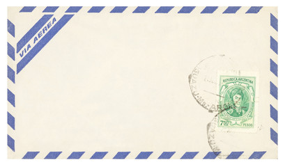 Luftpost airmail Umschlag envelope vintage retro Argentinien Argentina Briefmarke stamp gestempelt ...