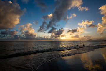 Martinique Sunset Along Diamant Beach on the Caribbean Sea