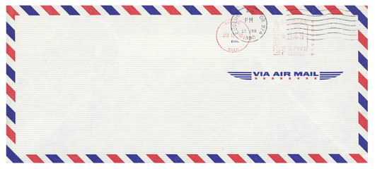 Luftpost airmail USA Amerika Umschlag envelope gestempelt used vintage retro Eugene 1990 Oregon