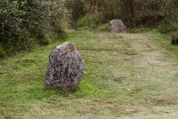 Grave markers at Culloden Battlefield