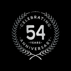 54 years design template. 54th vector and illustration.