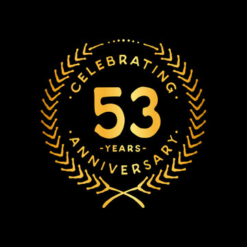 53 years design template. 53rd vector and illustration.
