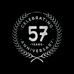 57 years design template. 57th vector and illustration.