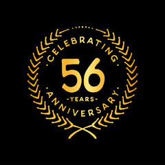 56 years design template. 56th vector and illustration.