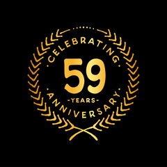 59 years design template. 59th vector and illustration.