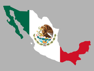 Mexico Map Flag Vector illustration Eps 10