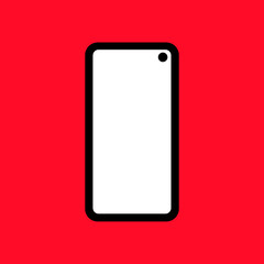 cell phone vector icon, black and white phone icon