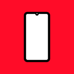 cell phone vector icon, black and white phone icon