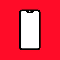 cell phone vector icon, black and white phone icon