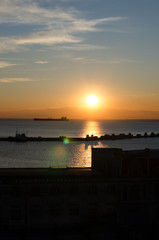 The Sun about a minute before sunset, Thessaloniki, 2018.