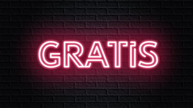 red neon video animation gratis