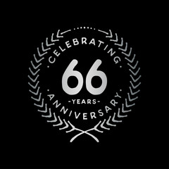 66 years design template. 66th vector and illustration.