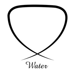 Symbol of the alchemical element of water from flowing lines.