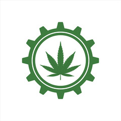  Cannabidol Concept. Vector icon on a white background.