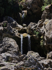 Waterfalls on the Borosa River route in the Natural Park of the Sierra de Cazorla, Segura and Las Villas. In Jaén, Andalusia. Spain