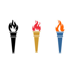 torch icon vector design symbol