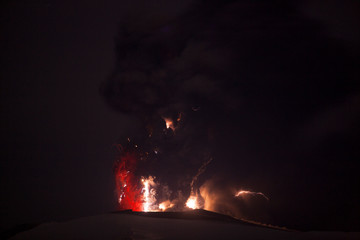The 2010 eruptions of Eyjafjallaj&ouml;kull were volcanic events at Eyjafjallaj&ouml;kull in Iceland which, although relatively small for volcanic eruptions, caused enormous disruption to air travel.