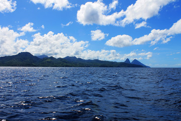 View of the coastline, St. Lucia, West Indies