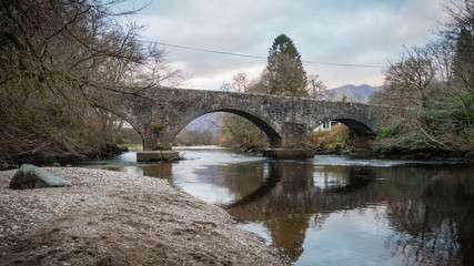 Fototapeta na wymiar Bridge over the River Orchy, Scotland