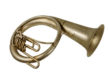 Obraz premium Old vintage French horn