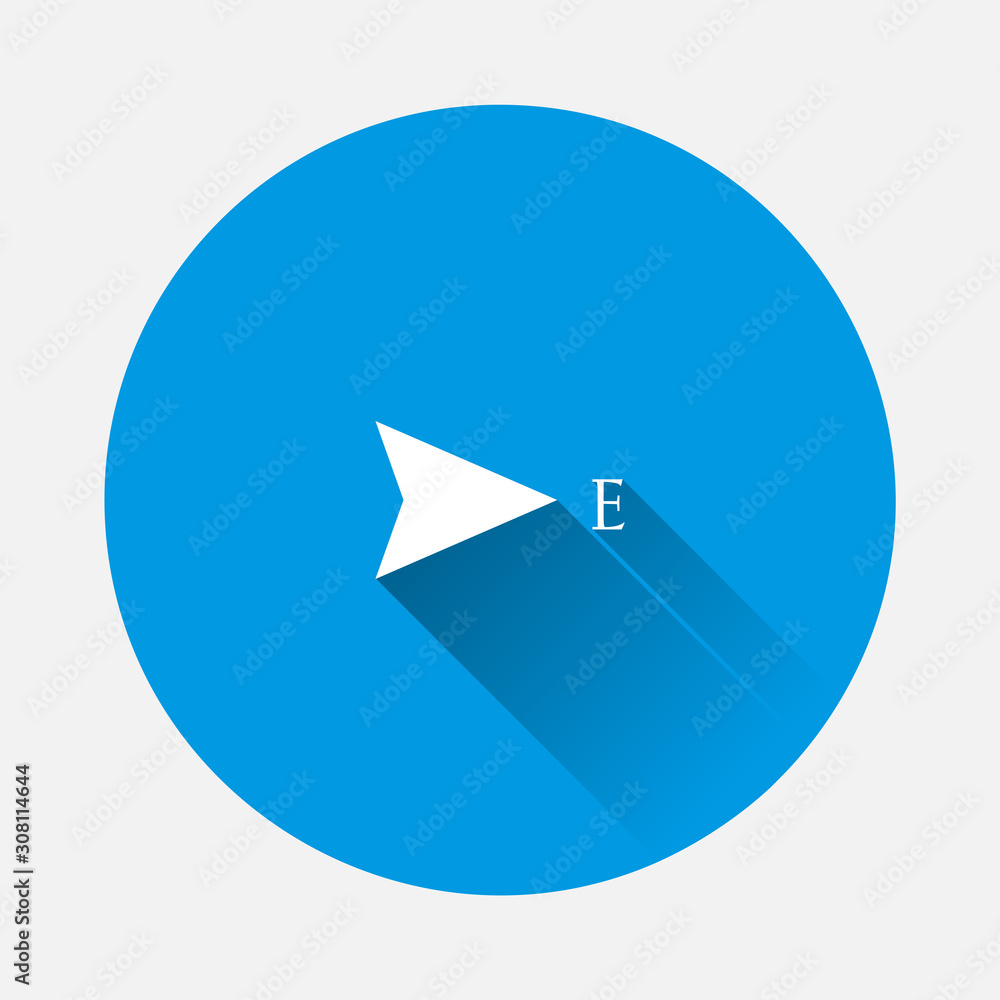 Poster vector icon of the compass. illustration of a compass symbol for determining the sides of the world 