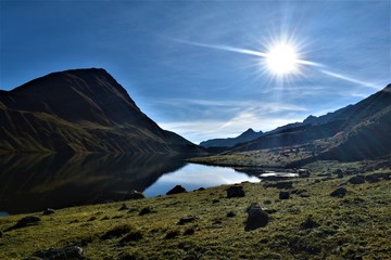 mountains and lake