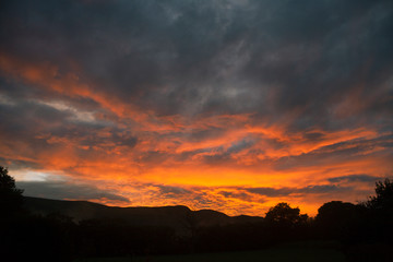Sunset over the mountains of Minas Gerais.