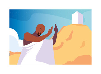 man pilgrim hajj , day of Dhul Hijjah