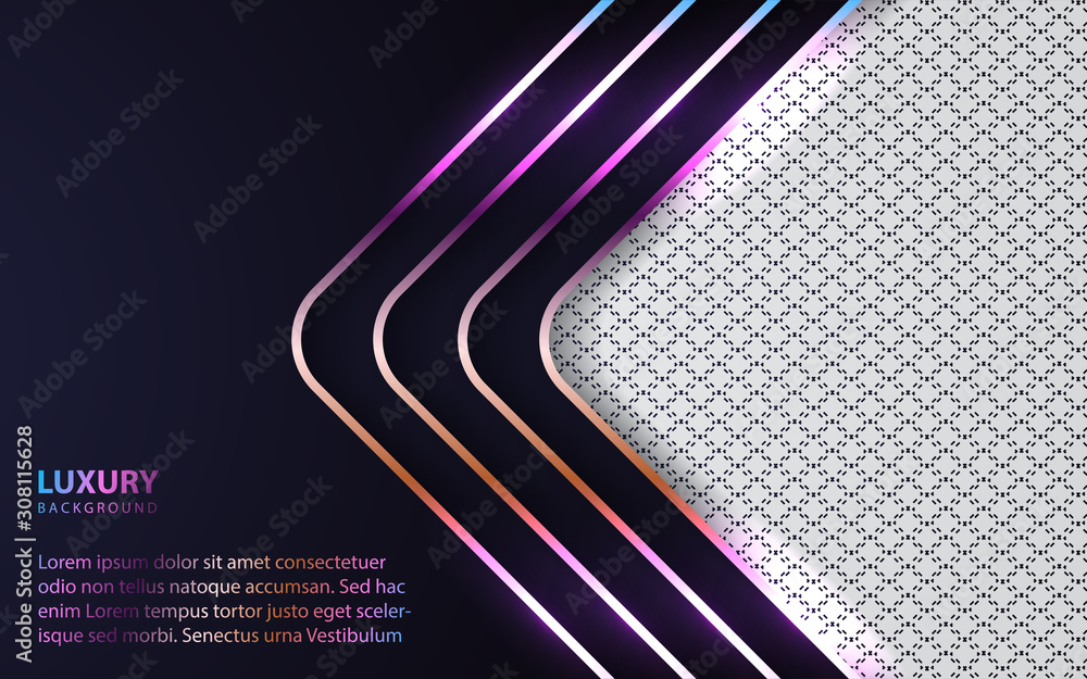 Aufkleber luxury dark overlapping background a combination colorful glitters element decoration. vector design