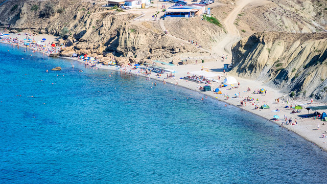 Picturesque  beach  in Crimea