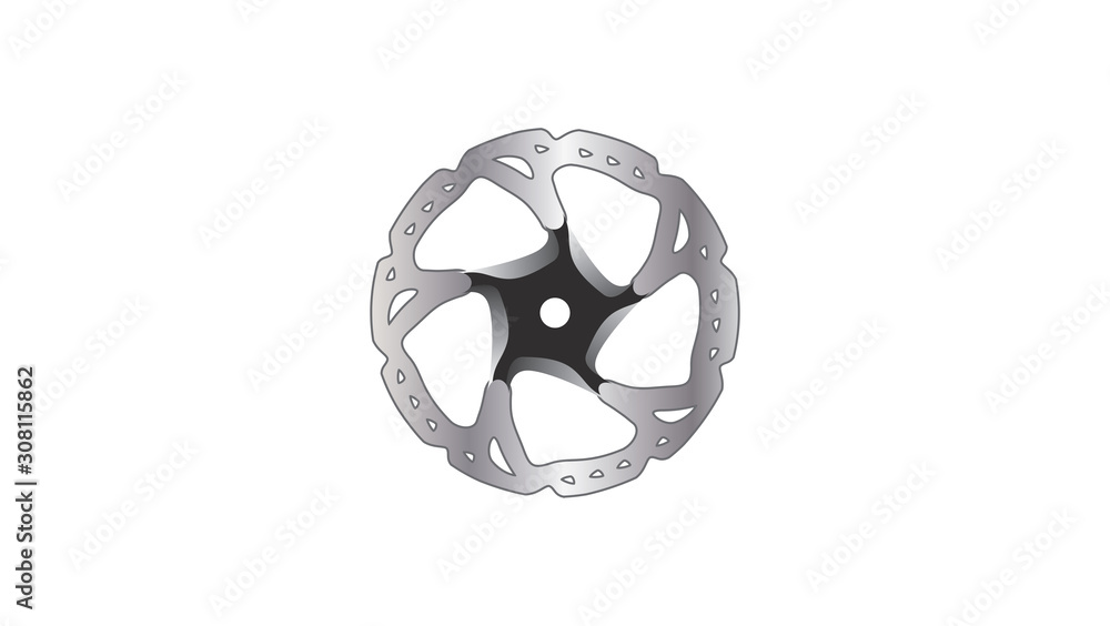 Wall mural disk brake rotor ilustration vector