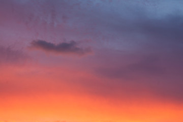 Abstract cloud patterns in a sunset.