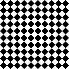 Pattern of black and white rhombuses. Chess background