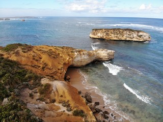 australia coast sea landscape nature victoria great ocean road drone