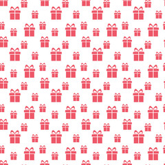 Present seamless pattern. Christmas gift boxes. Hand drawn presents sketch.