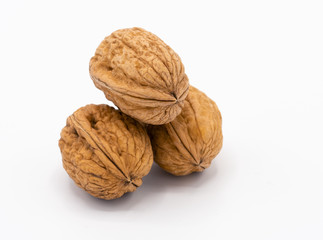 Walnuts isolated on a white background