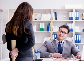 Office conflict between man and woman
