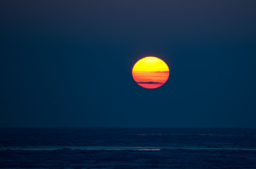 Sunset over the Atlantic Ocean 