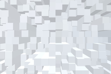 abstract background made from white blocks