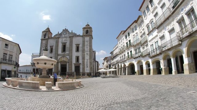 Alentejo city center of evora Portugal