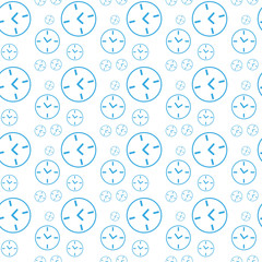 watch time clock dial black and white seamless pattern