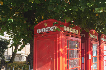 red telephone box in london