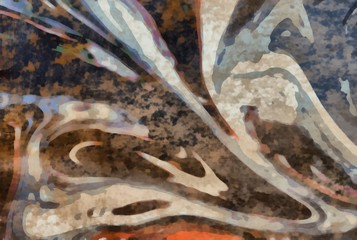 Abstract marble acrylic background. Watercolor swirl texture. Psychedelic vortex crazy art. Unusual waves design pattern. Warm and very bright colors