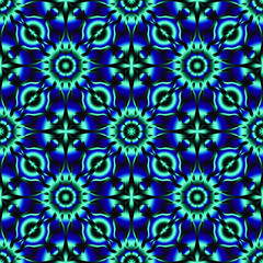 Seamless endless repeating multicolored bright ornament of different colors	