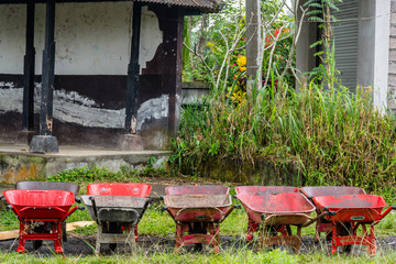 Wheelbarrows in Bali