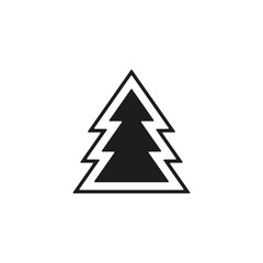 Fototapeta premium Christmas tree icon. Vector. Isolated.