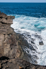 clif at lanzarote vulcanic island